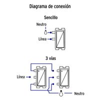 Interruptor 3 Vías Italiana Blanco - Volteck