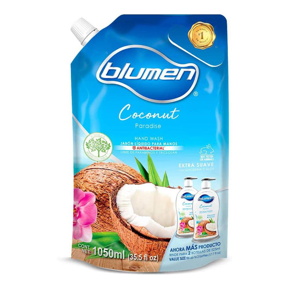 Jabón Líquido para Manos Antibacterial Coconut Paradise1050 mL