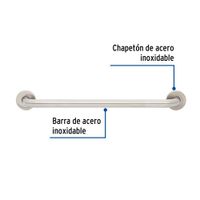Barra Recta de Seguridad Acero Inoxidable 60 Cm