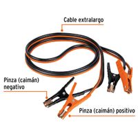 Cables para Pasar Corriente de Auto con Pinzas Reforzadas Calibre 6 de 3.5 M