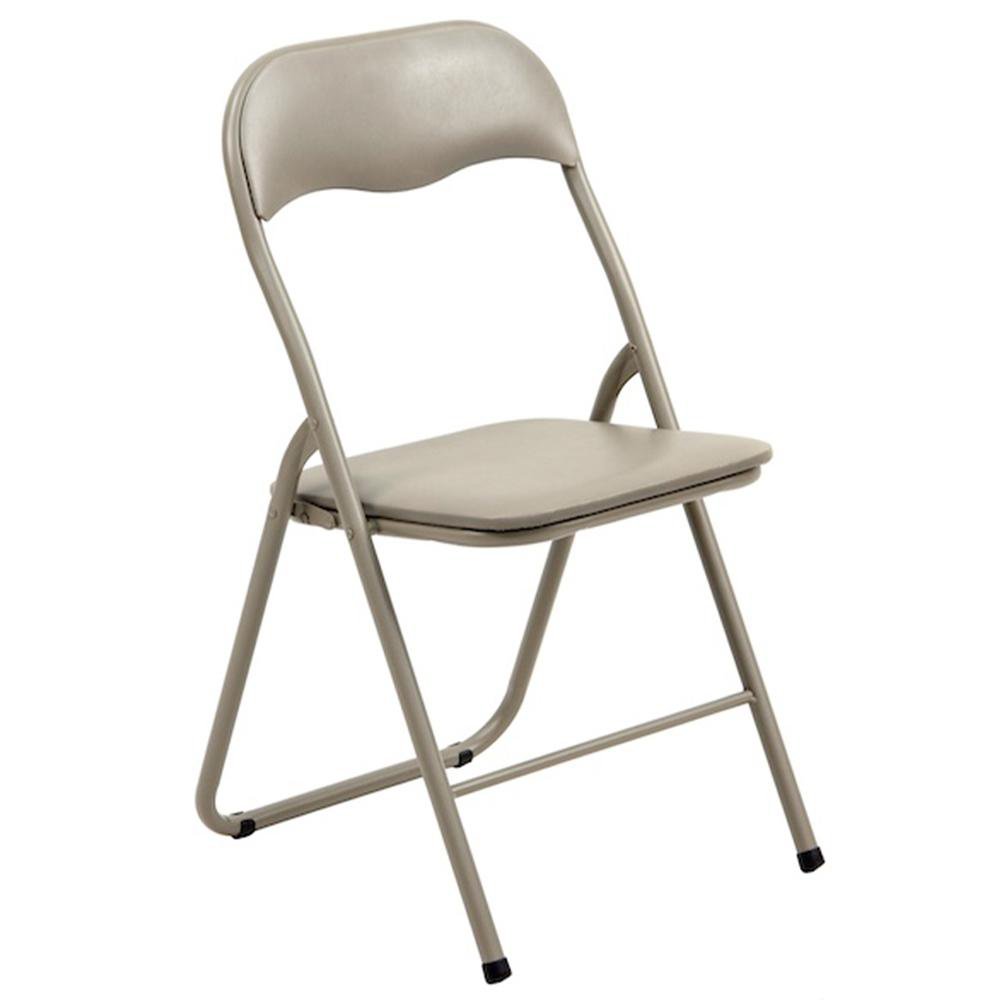 Silla Plegable Fiorella de Metal 44x48x80 cm para Jardín y Exterior, Varios Colores Beige