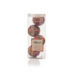 Esferas Decorativas de Hilo Multicolor 2.5 Plg  4 Pzas