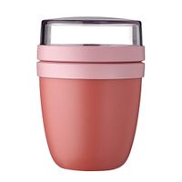 Recipiente Mini para Lonchera 2 Compartimientos Rosado