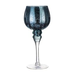 Candelero de Vidrio Azul