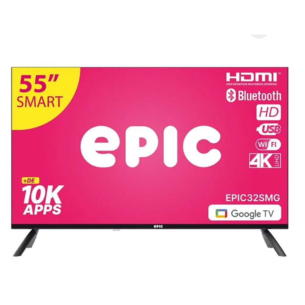 Televisor Smart LED UHD 4K de 55 Plg con Google TV, Wi-Fi y Bluetooth Televisor Smart de 5…
