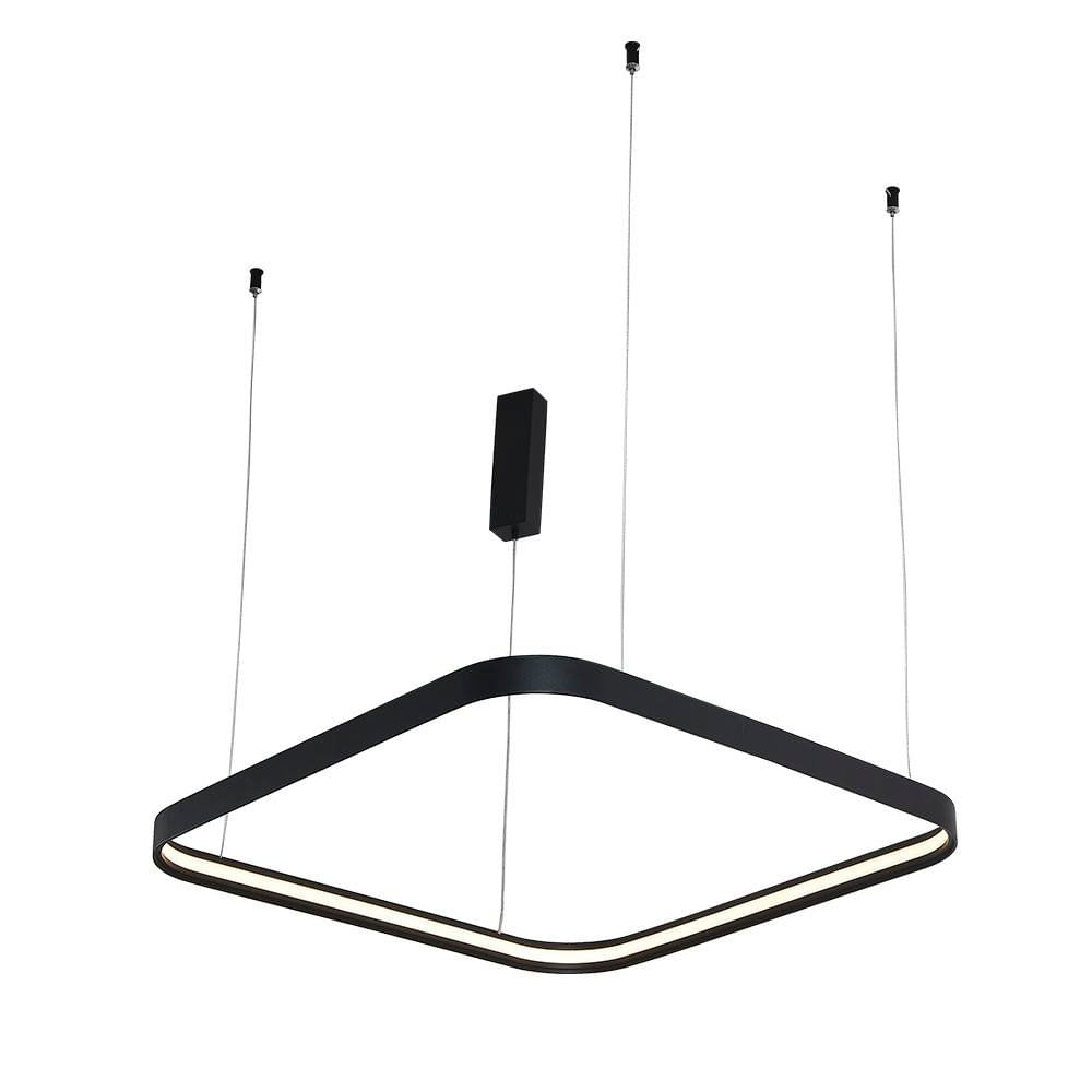 Lámpara Colgante LED Cuadrada Negra 60x60 cm