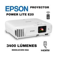 Proyector PowPowerLite E20 Tecnología 3LCD de 3400 Lm