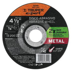 Disco Para Corte De Metal 4 1/2 Plg - Truper