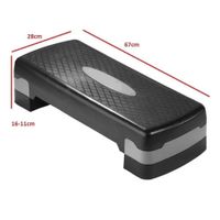 Grada para Aeróbicos Antideslizante con Altura Ajustable para Entrenamiento 2 en 1