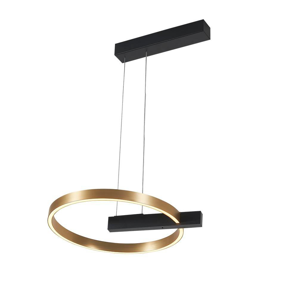 Lámpara de Techo LED Geométrica Dorada Luz Cálida 34W
