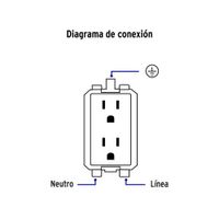 Tomacorriente Doble 3 Módulos Lisboa Acero Inoxidable - Volteck
