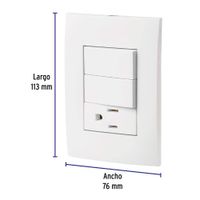 Tomacorriente + 2 Interruptores Sencillos Oslo Blanco - Volteck