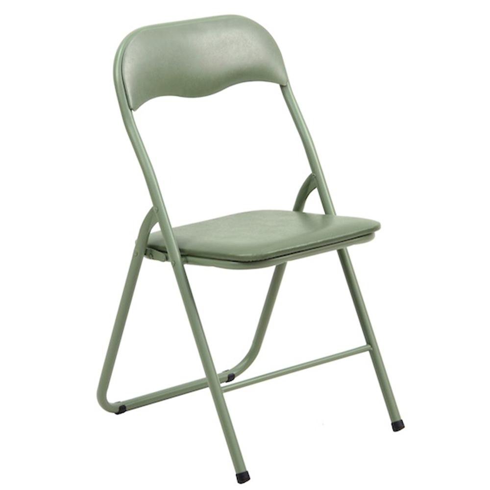 Silla Plegable Fiorella de Metal 44x48x80 cm para Jardín y Exterior, Varios Colores Verde