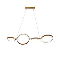 Lámpara Colgante LED Moderna Diseño Aros Dorados