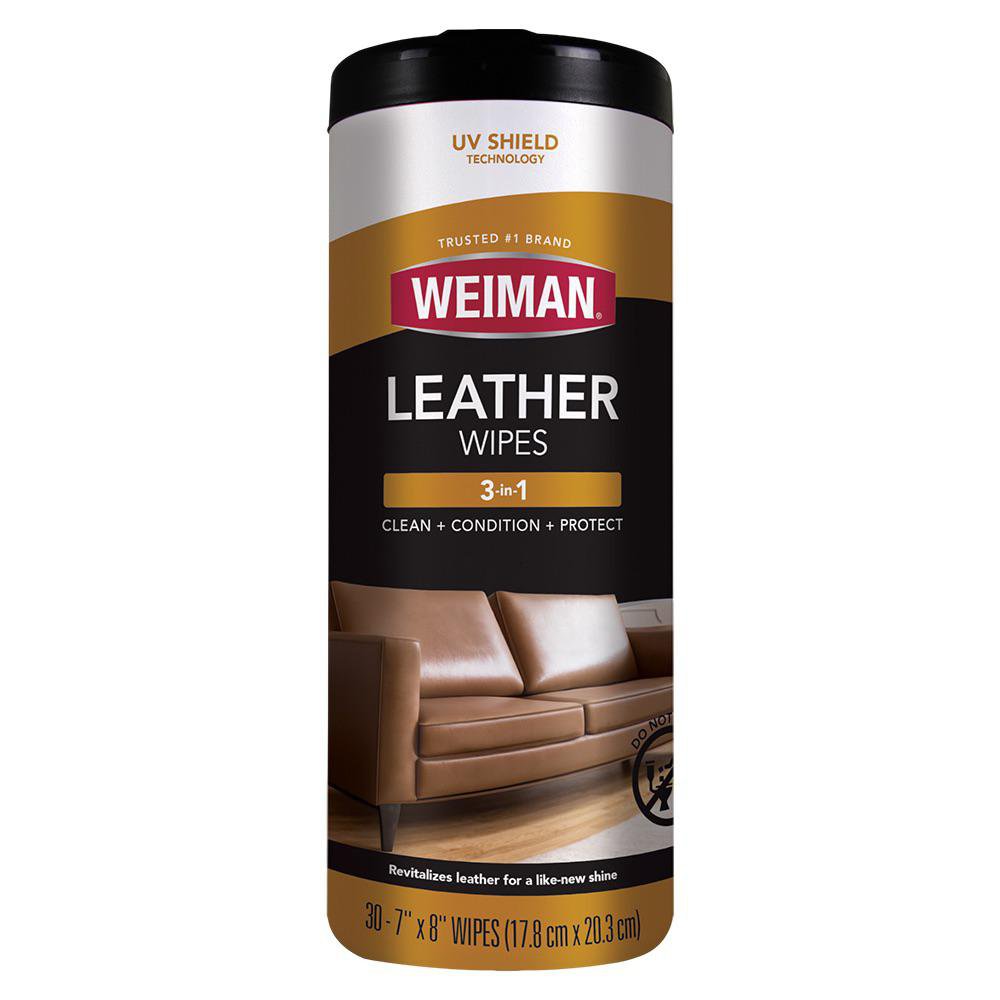 Toallitas para Limpieza de Cuero Weiman 3 en 1 con Protección UV 30 Piezas