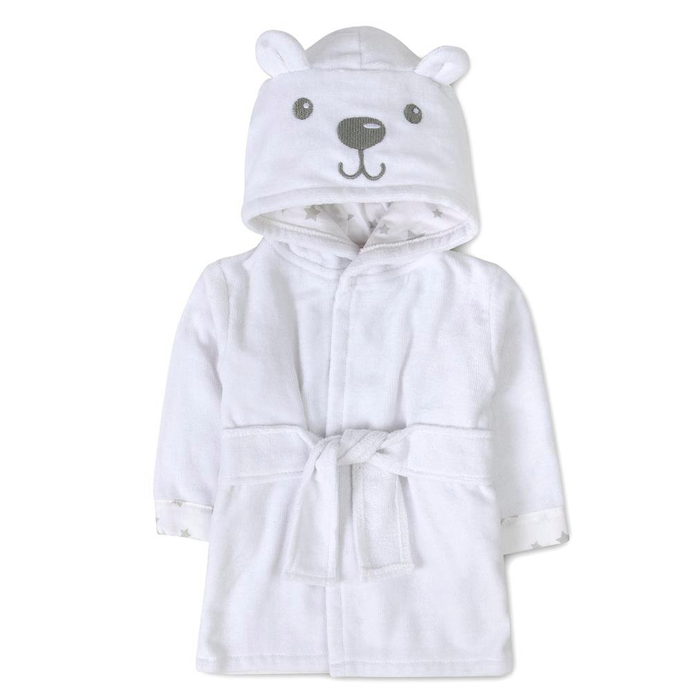 Bata de Baño con Capucha Diseño de Oso Color Balco Toalla con Capucha Oso Café