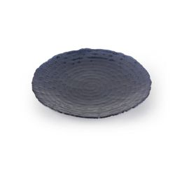 Plato de Vidrio para Postre Azul 8.3 Plg