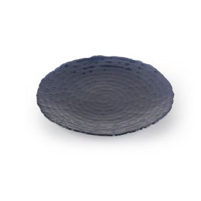 Plato de Vidrio para Postre Azul 8.3 Plg
