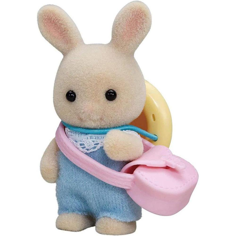 Figura Sylvanian Families Bebé Conejo de Leche con Accesorios Peluche de Conejo Bebé