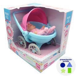 Muñeca Bebé con Carruaje Colores Surtidos