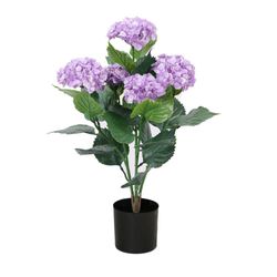 Hortensia Artificial en Maceta Lila