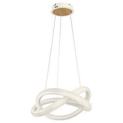 Lámpara de Colgar Nudo Blanco y Madera
