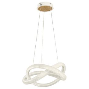 Lámpara de Colgar Nudo Blanco y Madera