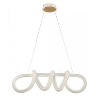 Lámpara de Colgar Espiral Blanco y Madera