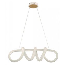 Lámpara de Colgar Espiral Blanco y Madera