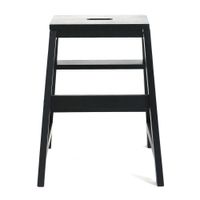 Taburete Escalera Negro de 3 Peldaños 47x51x60.5 Cm