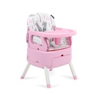 Silla Alta para Bebé Convertible y Segura Rosa 3 en 1