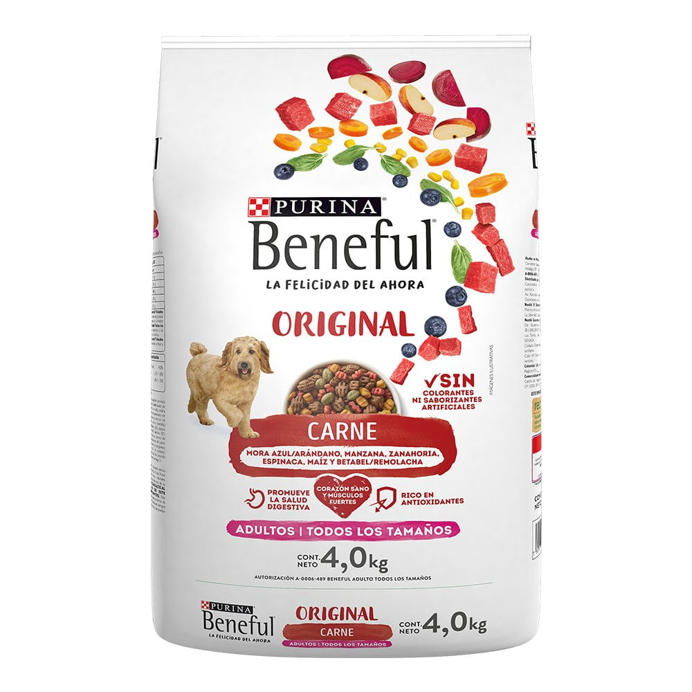 Concentrado para Perro Adulto Todos los Tamaños Original con Carne Bolsa de 8.8 lb