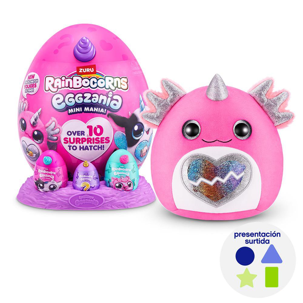 Peluche Sorpresa Rainbocorns Eggzania Mini Mania con 10+ Sorpresas 3+ Años Presentación Su…
