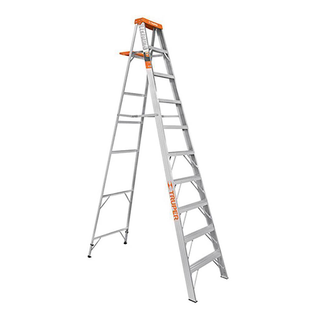 Escalera de Tijera de Aluminio 9 Peldaños Capacidad 175 kg