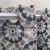 Set de Cortina + Funda para Cojín Azul