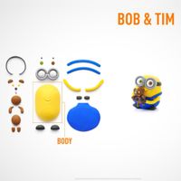 Set de 5 Latas De Arcilla Bob y Tim