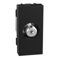 Toma Coaxial Tipo F 1 Módulo Matix Go Negro