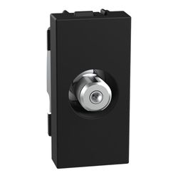 Toma Coaxial Tipo F 1 Módulo Matix Go Negro