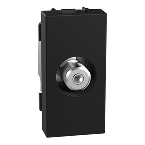 Toma Coaxial Tipo F 1 Módulo Matix Go Negro