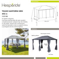 Toldo Santorini Plateado 4x3M