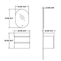 Mueble Vanity con Lavamanos Empotrable y Espejo 60X42 Cm - Zmobili