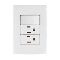 Tomacorriente Doble + Interruptor Oslo Blanco - Volteck