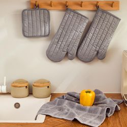 Set de 4 Piezas para Cocina Color Gris
