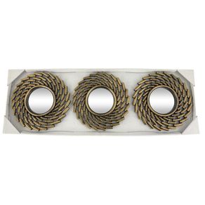Set de 3 Espejos Decorativos Geométricos en Espiral Bronce