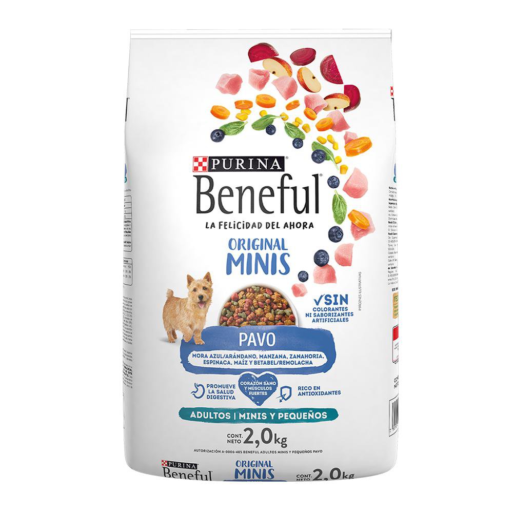 Concentrado para Perro Adulto Razas Pequeñas Original Minis con Pavo Bolsa de 2 kg