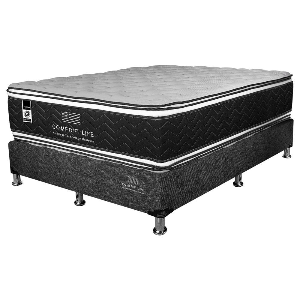 Set de Cama Colchón + Base Evolution - Varios Tamaños Matrimonial