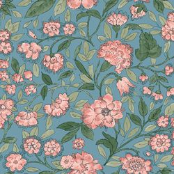 Papel Tapiz Josephine Trail Azul Claro 0.53 x 10.05 M