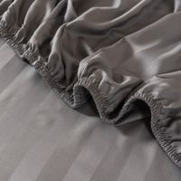 Set de Sábanas Gris Stripe Bamboo - Varios Tamaños