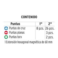 Set De Puntas DE Impacto Mixtas 40 Pzas - Truper Expert