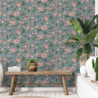 Papel Tapiz Josephine Trail Azul Claro 0.53 x 10.05 M